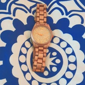 Rose gold stoned glitter Watch